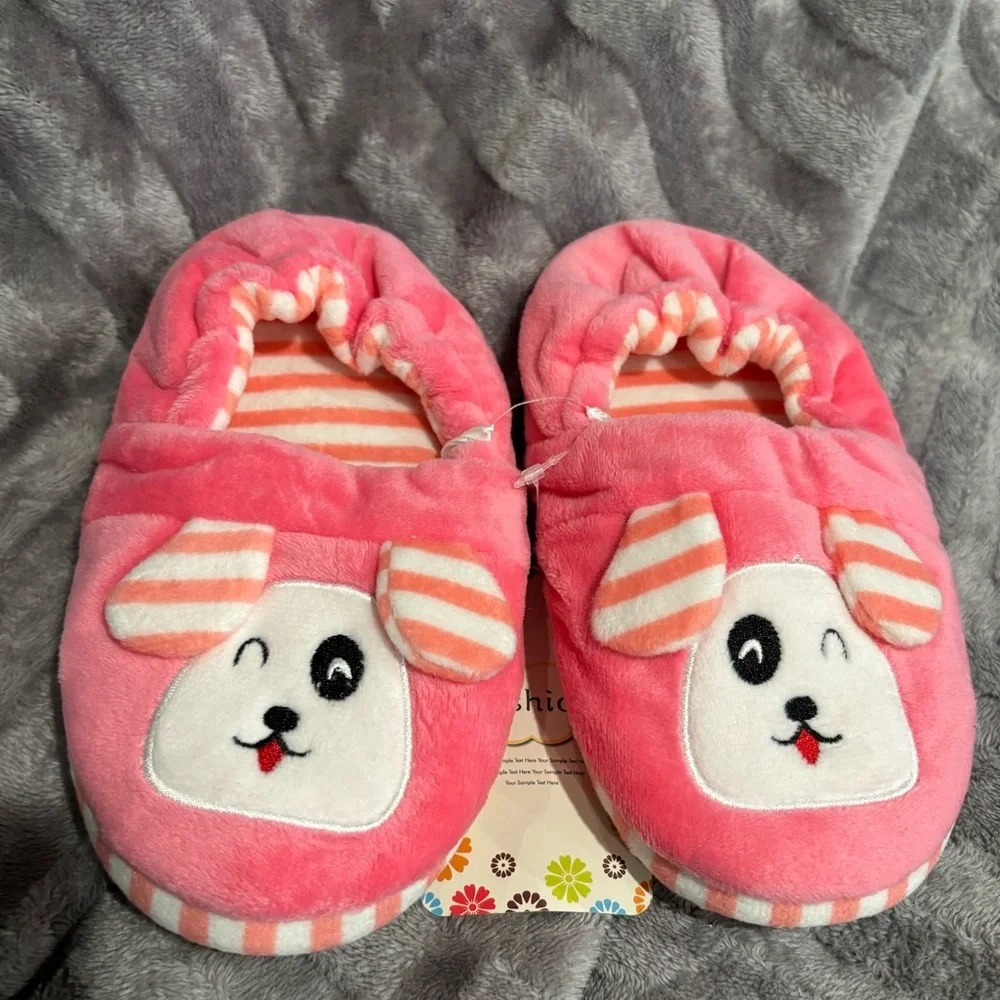 Baby Girls' House Slippers with‎ Non-Slip Rubber:size 11-12